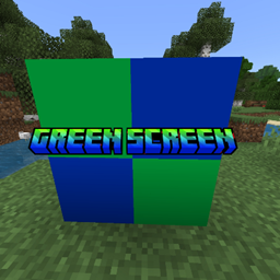 Green screen block logo