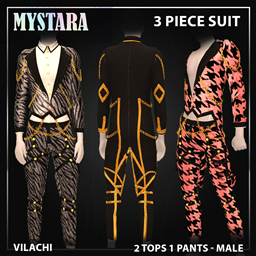 Vilachi Mystara Male Suit 3 piece set logo