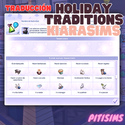 TRADUCCIÓN Holiday Traditions KiaraSims logo