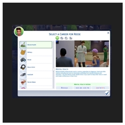 💼🗂️ Mental Health Career (New Careers) by kiarasims4mods — Spanish Translation 📊