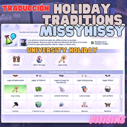 University Holiday Traditions of MissyHissy TRADUCCIÓN logo