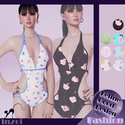 FGD BEACH25 Swimsuit V1 - floral logo
