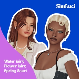 Flower fairy Liana & water fairy Caleun – LGBTQ+ Fairy Couple from the Spring Court logo