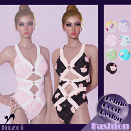 FGD BEACH25 Swimsuit V2 - floral logo