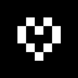 Cute heart crosshair logo