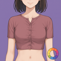 🌸 Casual Cropped Button-Up Top 🌸 logo