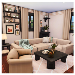 Sleek Black-Accented Living Room