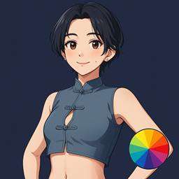 🪡 Mandarin Button Crop Top 🪡 logo