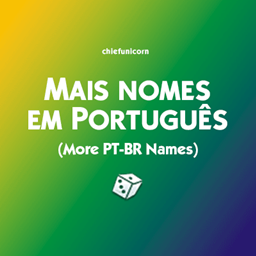 More names in PT-BR (Mais nomes em Português) logo