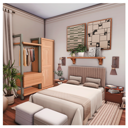 Warm Wood & Earth Tones Bedroom