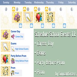 Schedule School Events: Prom, Exams and Career Day por SonozakiSisters / Translated to Spanish by dokimtz