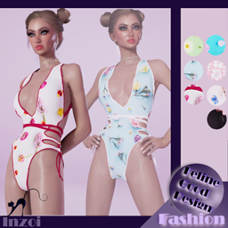FGD BEACH25 Swimsuit V4 - floral logo