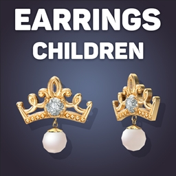 Princess Pearl Earrings For Kids