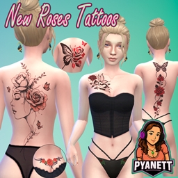 New Rose tattoos By Pyanett logo
