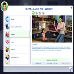 Daycare Career By KiaraSims4Mods | Chinese Translation