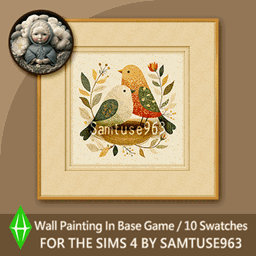 Cute Bird Square Painting #1 Sellable Extra C Samtuse963