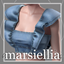 [marsiellia] vintage_chic_denim_ruffled_top logo