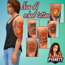 New old school tattoos By Pyanett logo