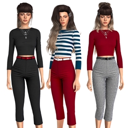 Oct2020 top, pants and belt logo