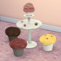 Cupcake and muffin furniture logo