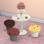 Cupcake and muffin furniture logo