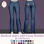Bootcut Jeans with Cross Pockets logo