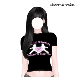 [charon&roqiqi]Cropped tops logo