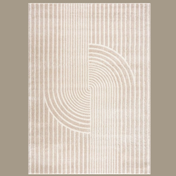 Beige Geometric Rug