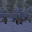 winter  zombie horror logo