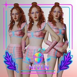 Giver Outfit - Blue and Pink Female Outfit logo