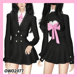 OWO2077 - Sweet Bow School Uniform Suit