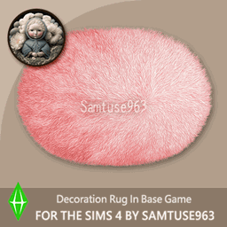 Pastel Fluffy Oval Dance Rug #3 Samtuse963