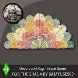 Minimalist Half Circle Dance Rug #4 Samtuse963