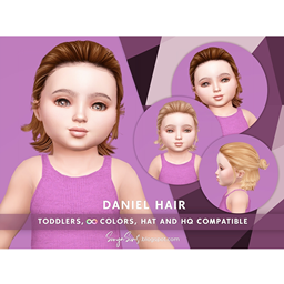 SONYASIMS - DANIEL HAIR FOR FEMALES (NO BANGS) TODDLERS project image