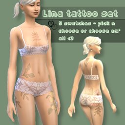 Lina tattoo set logo
