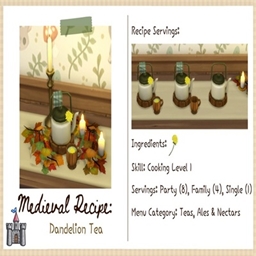 littlbowbub Dandelion Tea ~ Medieval Recipe / translation spanish by Monisims