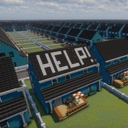 Ouroburbia - Liminal Suburban Sprawl Vivarium-inspired 1000x1000 Survival map logo