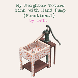 [My Neighbor Totoro] Sink with Hand Pump (Functional) logo