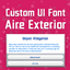 Custom UI Font - Aire Exterior logo