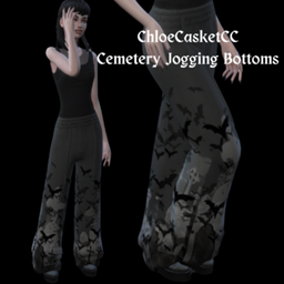 Goth Gothic Halloween Cemetery Sweatpants Joggers logo
