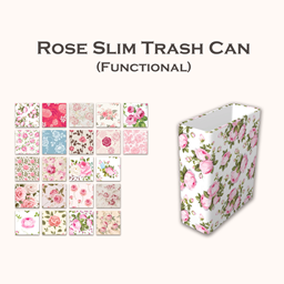 Rose Pattern Trash Can Set logo