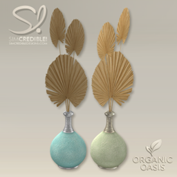Organic Oasis Hotel Suite Extras- Dried Palm Vase