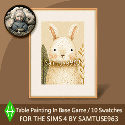 Small Table Painting Cute Wild Animals #1 Samtuse963