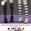Lace Striped Overknee Socks logo