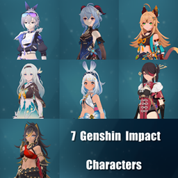 Play as 7 Genshin Impact characters logo