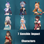 Play as 7 Genshin Impact characters logo