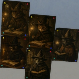 Dark Academia Cat Wizards 1