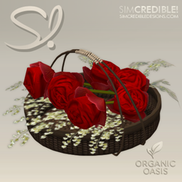Organic Oasis Hotel Suite Extras- Roses in basket 🌹 logo