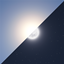 Realistic Sun & Moon logo