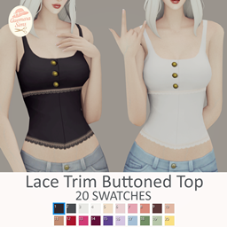 Lace Trim Buttoned Top project image